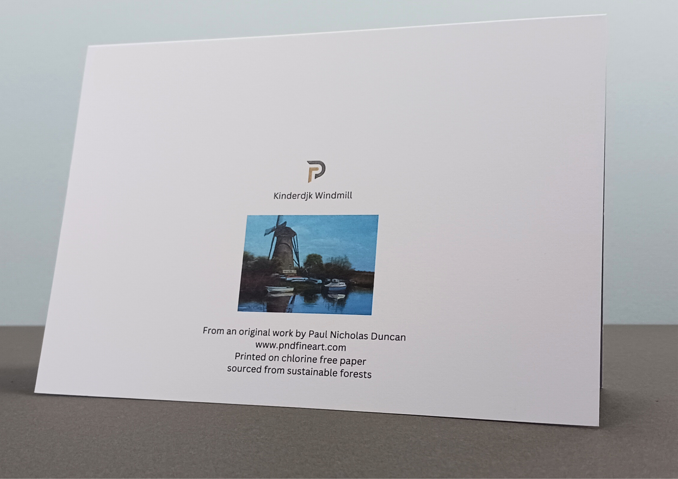 KINDERDIJK WINDMILL - Greetings Card - Image 3